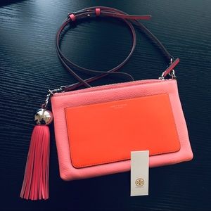 Gently used ToryBurch Color Block Tassel Crossbody Bag
